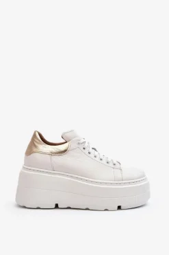 Zazoo 10165 Buty Sportowe Damskie Na Masywnej Platformie Białe