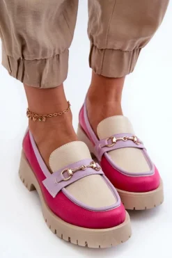 Zazoo 3475 Skórzane Damskie Mokasyny Beżowe