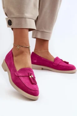 Zazoo 3420 Zamszowe Mokasyny Damskie Na Płaskim Obcasie Fuskja