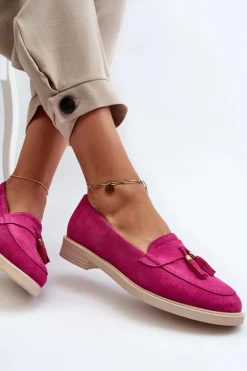 Zazoo 3420 Zamszowe Mokasyny Damskie Na Płaskim Obcasie Fuskja