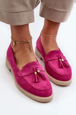 Zazoo 3420 Zamszowe Mokasyny Damskie Na Płaskim Obcasie Fuskja