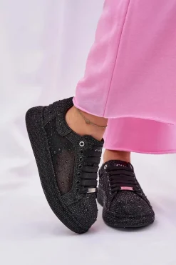 Zdobione Sneakersy Na Platformie GOE NN2N4021 Czarne