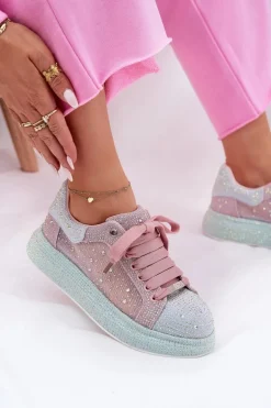 Zdobione Sneakersy Na Platformie GOE RR2N4009 Multikolor