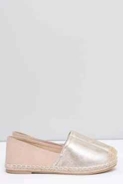 Złote Damskie Wsuwane Espadryle Paoli